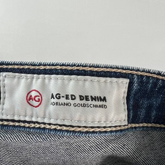 AG Adriano Goldschmied Blue Jeans Super Skinny Legging Ankle Raw Hem Size 26 - Picture 5 of 8